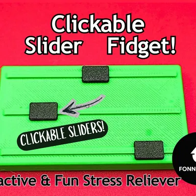 Clickable - UI Slider Fidget – In nhanh, không support, lắp ráp khớp nối 2 phần đơn giản