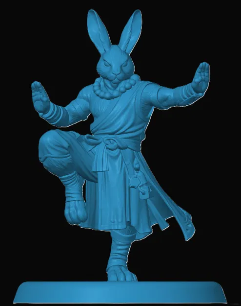 Mô hình 3D Harengon Monk cho game D&D và Tabletop - Image 1