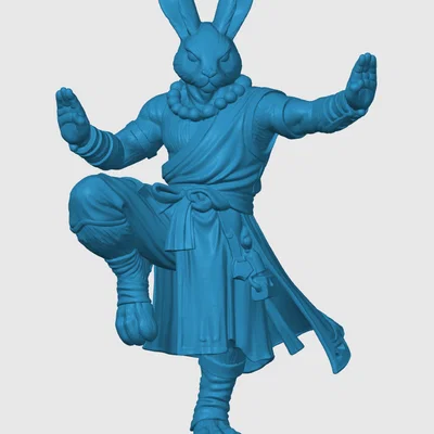 Mô hình 3D Harengon Monk cho game D&D và Tabletop