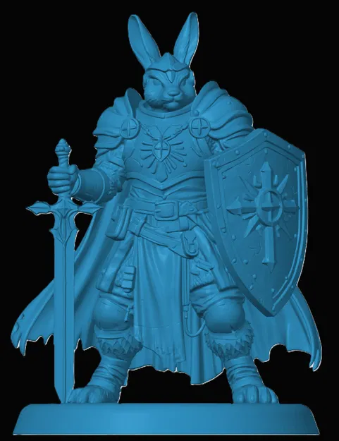 Mô hình Harengon Paladin in 3D cho trò chơi nhập vai DND - Image 1