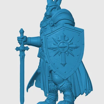 Mô hình Harengon Paladin in 3D cho trò chơi nhập vai DND