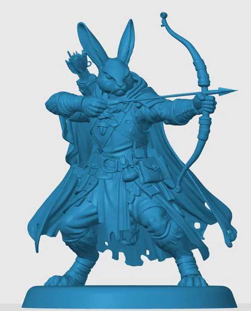 Mô hình 3D Harengon Ranger - Chiến binh thỏ cho game nhập vai D&D - Image 3