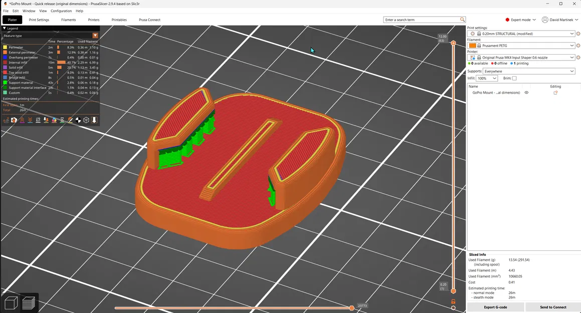 Đế gắn máy quay GoPro Mount chuẩn Quick-release chắc chắn - Image 2