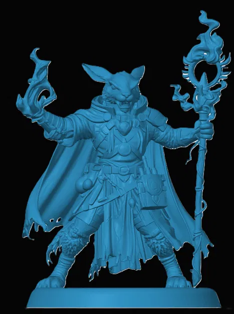 Mô hình Harengon Warlock: Nhân vật Phù Thủy tộc thỏ cho RPG - Image 1