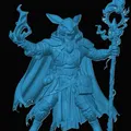 Mô hình Harengon Warlock: Nhân vật Phù Thủy tộc thỏ cho RPG - Thumbnail 1