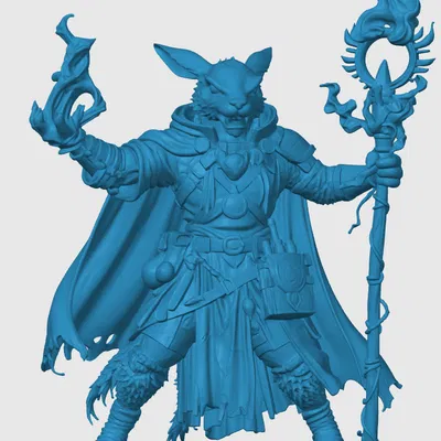 Mô hình Harengon Warlock: Nhân vật Phù Thủy tộc thỏ cho RPG