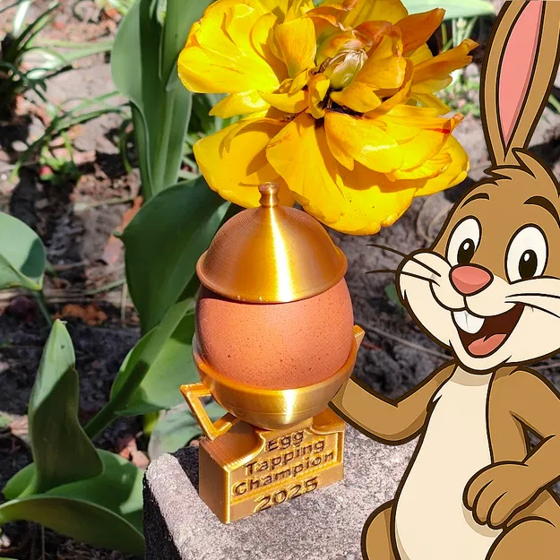 Mẫu in 3D cúp vô địch đập trứng Egg Tapping Champion 2026 - Image 1