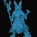 Mô hình 3D Harengon Druid chi tiết cho game D&D và Tabletop RPG - Thumbnail 1