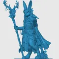 Mô hình 3D Harengon Druid chi tiết cho game D&D và Tabletop RPG - Thumbnail 2