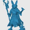 Mô hình 3D Harengon Druid chi tiết cho game D&D và Tabletop RPG - Thumbnail 3