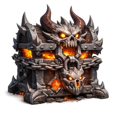 Mô hình Rương Báu Vật Quỷ Dữ (Devils Tresure Chest) 3D chi tiết cực cao