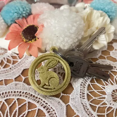 Móc khóa xoay hình chú thỏ Phục sinh