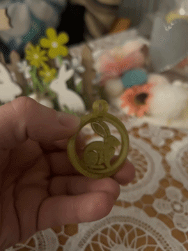 Móc khóa xoay hình chú thỏ Phục sinh - Image 2