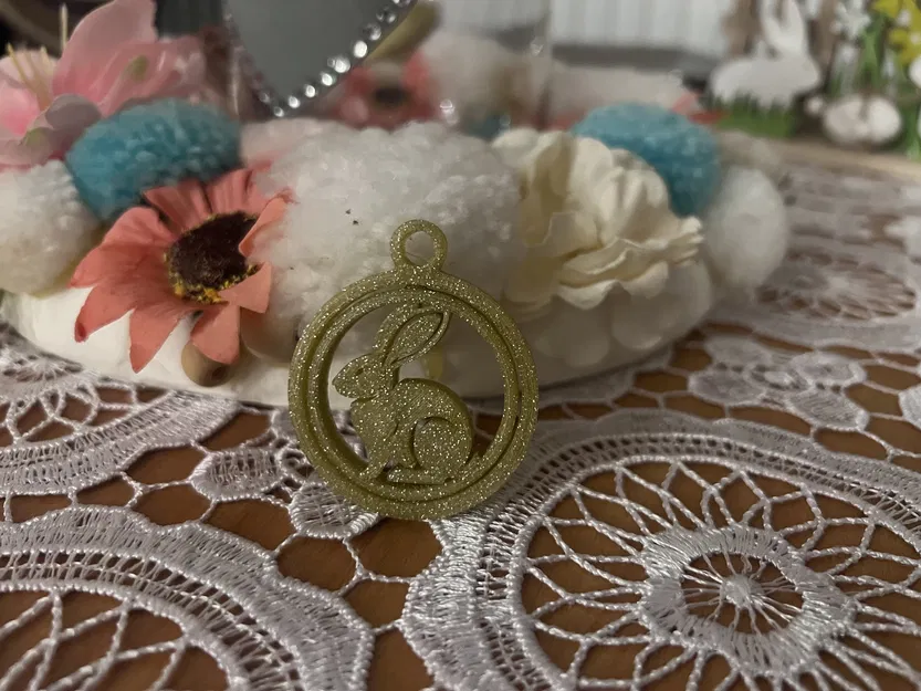 Móc khóa xoay hình chú thỏ Phục sinh - Image 6