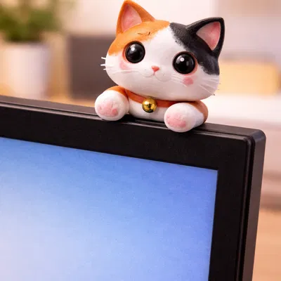 Mô Hình Mèo Gắn Màn Hình (CAT MONITER)