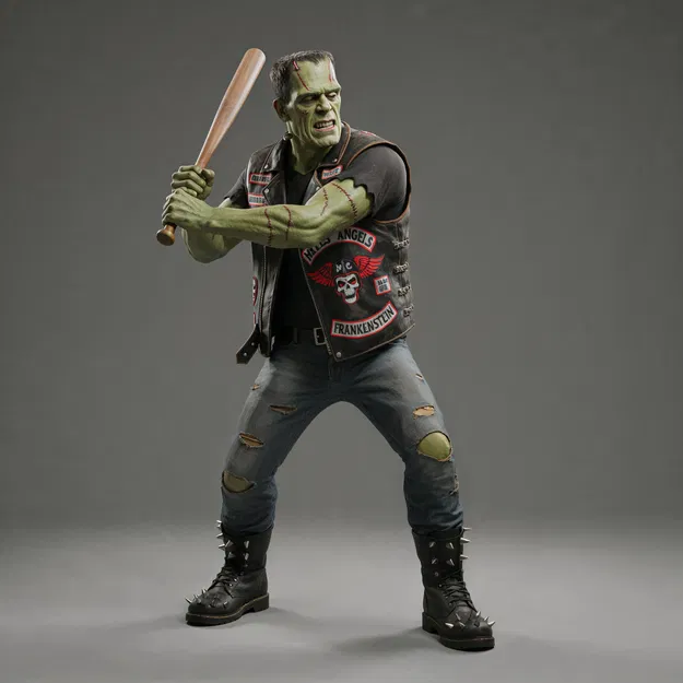 Mô hình 3D nhân vật Frankenstein Biker hầm hố (Frankenrocker 2) - Image 1