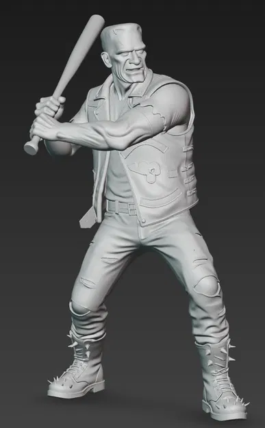 Mô hình 3D nhân vật Frankenstein Biker hầm hố (Frankenrocker 2) - Image 2