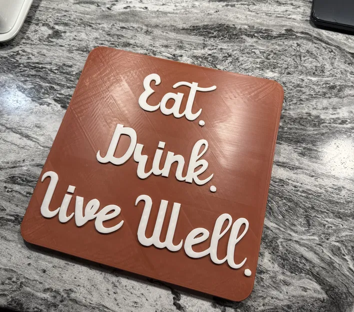 Vật phẩm trang trí Eat Drink Live Well - Image 2