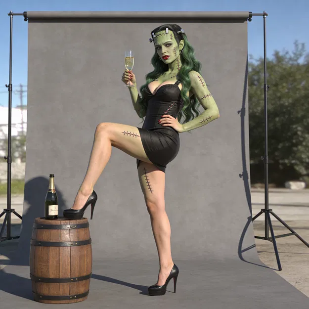 Mô hình 3D Frankenrocker's Girlfriend 1 - Nhân vật cá tính - Image 1