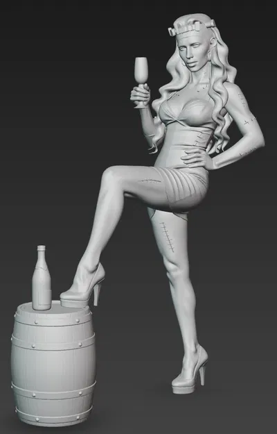 Mô hình 3D Frankenrocker's Girlfriend 1 - Nhân vật cá tính - Image 2