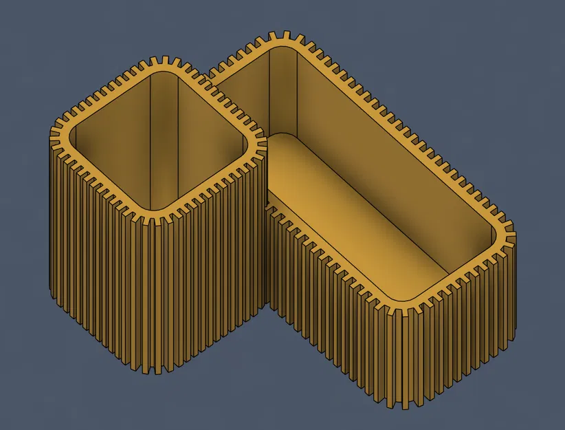 Kệ Đựng Đồ 2 Tầng Hiện Đại - Thiết Kế Vân Sọc (Modern Ribbed Dual Organizer) - Image 2