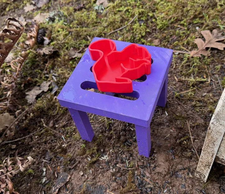 Mô hình khay đựng thức ăn hình chú sóc dễ thương cho sân vườn - Image 1