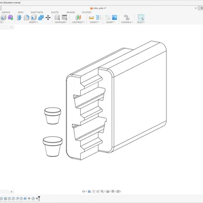 Con lăn tạo hình chậu cây mini từ đất sét (Clay Roller) - File in 3D