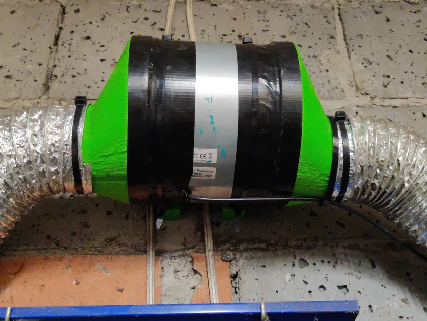 Bộ chuyển đổi ống thông gió VKO 200mm sang 100mm in 3D - Image 1