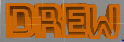 Bảng tên 3D cá nhân hóa tên Drew - File thiết kế STL - Image 1