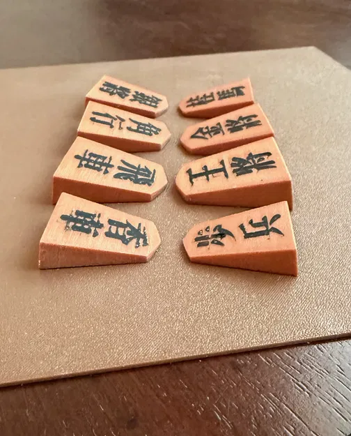 Bộ quân cờ Shogi tiêu chuẩn in 3D tự làm - Image 3
