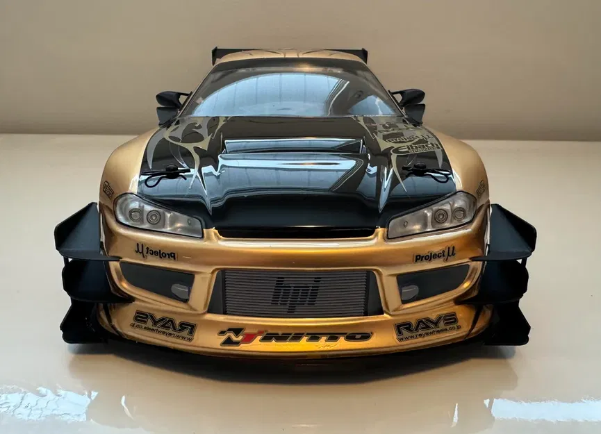 Bộ Front Splitter và Canards cho Traxxas 4tec 2.0 (Body HPI S15) - Image 2