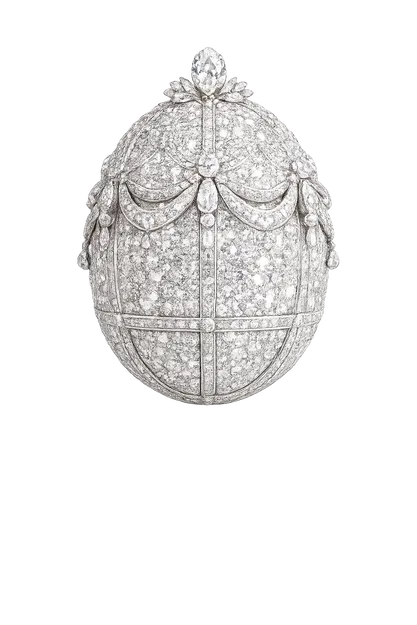 Mô hình quả trứng Fabergé Mid-Century trang trí nghệ thuật - Image 1