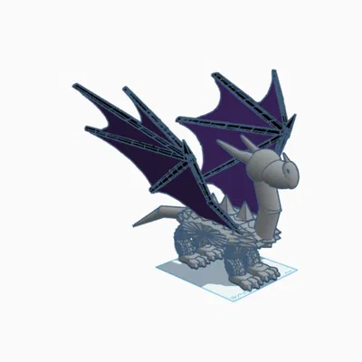 Mô hình in 3D rồng Metalhorn từ vũ trụ Dragonverse huyền bí