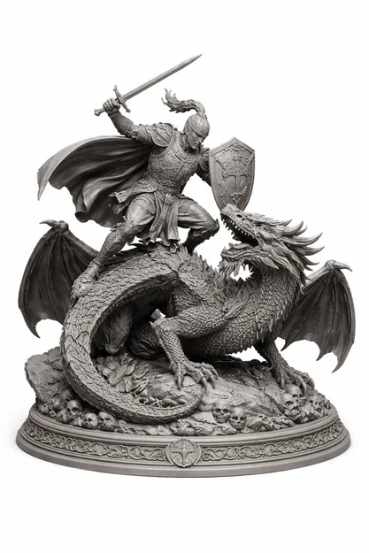 Mô hình 3D Kỵ sĩ diệt rồng Dragon Slayer cực chi tiết - Image 1