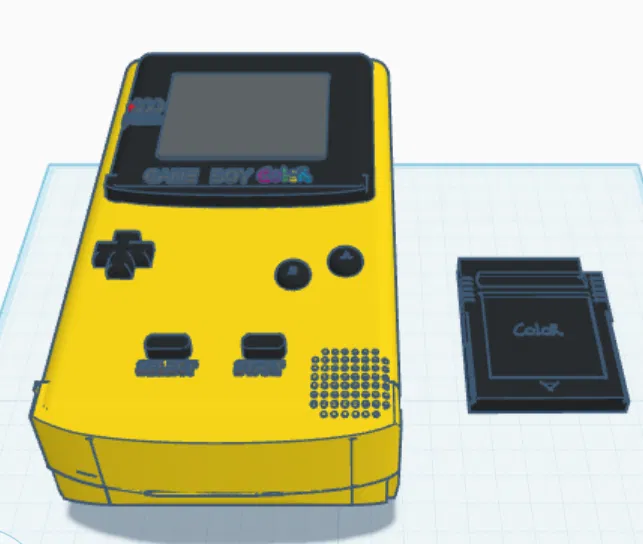 Mô hình 3D Game Boy Color kèm băng game độc đáo để bàn - Image 1