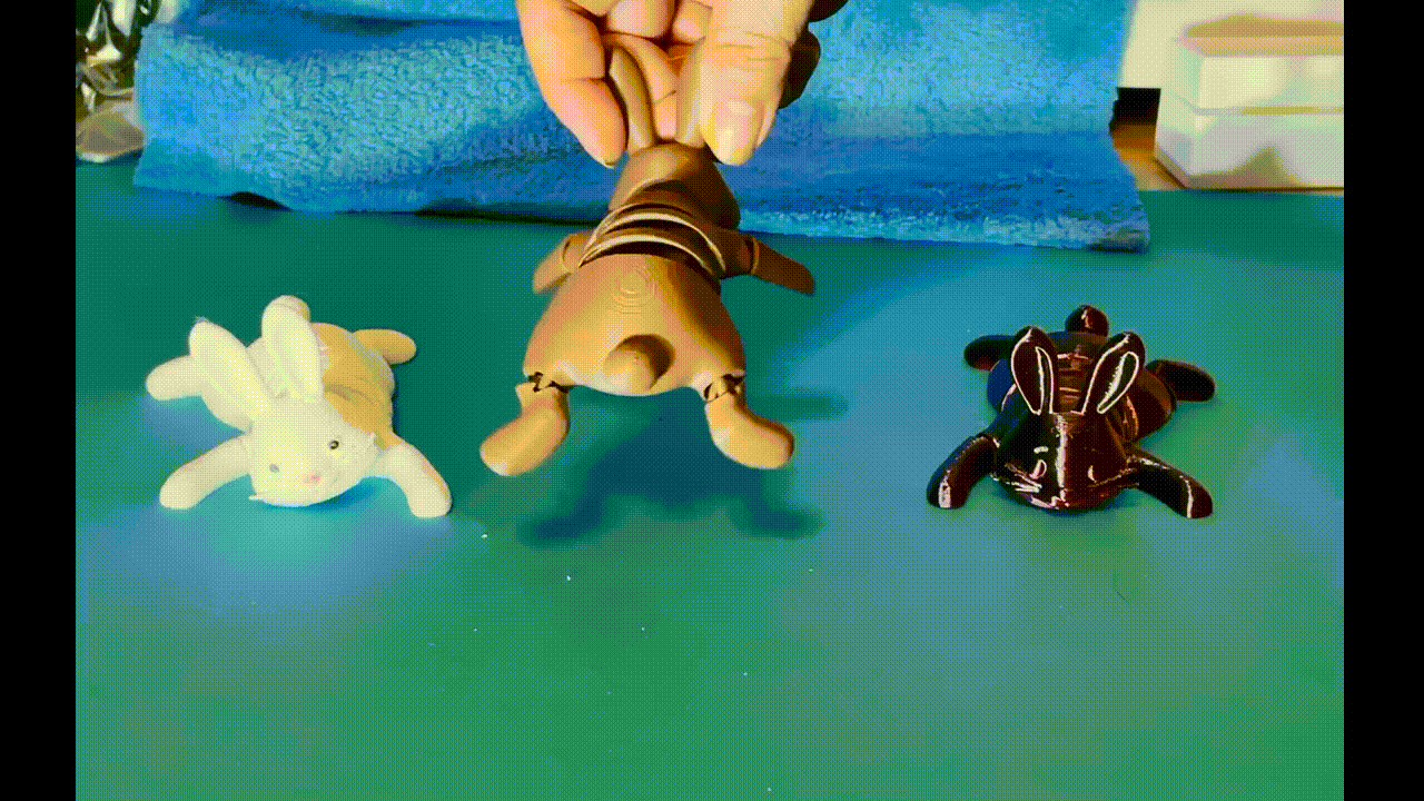 Mô hình thỏ khớp nối Articulated Pepe' The Floppy Bunny - Thumbnail 1