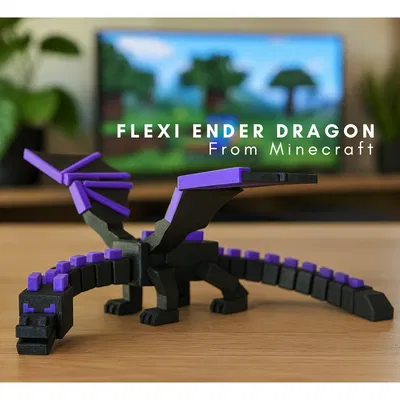 Mô hình Flexi Ender Dragon in tại chỗ | Minecraft Dragon | Không cần hỗ trợ