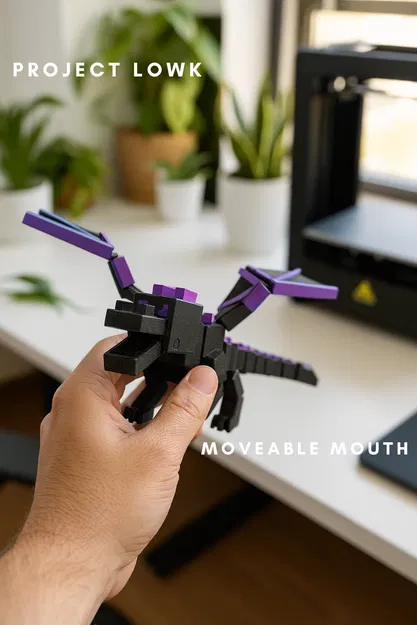 Mô hình Flexi Ender Dragon in tại chỗ | Minecraft Dragon | Không cần hỗ trợ - Image 5