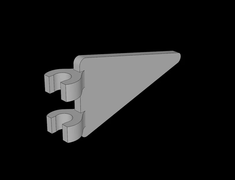 Mô hình lá cờ tam giác tương thích Lego 2x4 (Thick C-Clip) - In 3D - Image 1