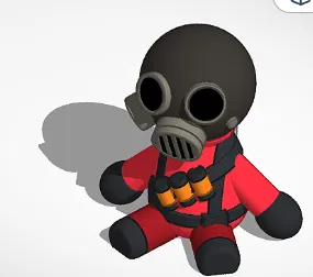 Mô hình Pyro Team Fortress 2 dễ thương - Tự in 3D trang trí bàn làm việc - Image 1