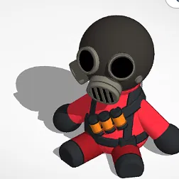 Mô hình Pyro Team Fortress 2 dễ thương - Tự in 3D trang trí bàn làm việc