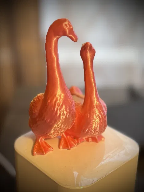 Mô hình 3D cặp ngỗng trang trí (2 Geese) tinh tế và sống động - Image 1
