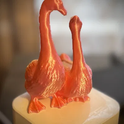 Mô hình 3D cặp ngỗng trang trí (2 Geese) tinh tế và sống động