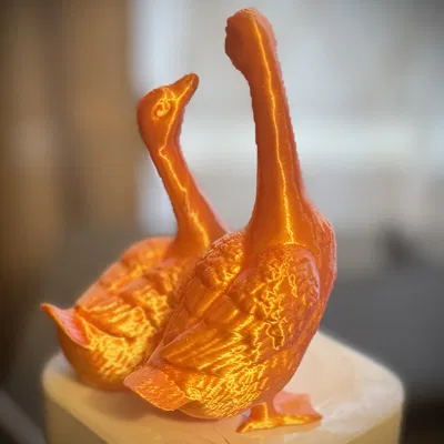 Mô hình 3D cặp ngỗng trang trí (2 Geese) tinh tế và sống động