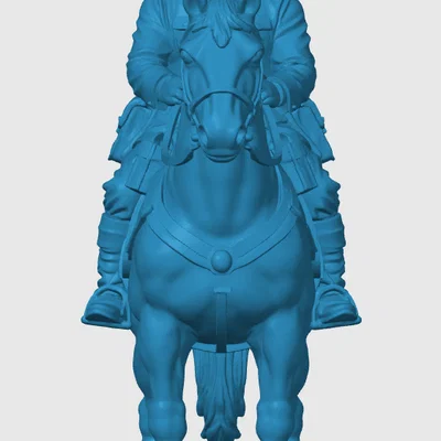 Mô hình 3D Kỵ binh Anh Thế chiến I (WW1 British Courier on Horseback)