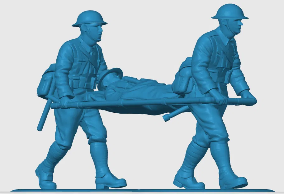 Mô hình 3D Đội Quân Y Khiêng Cáng Thế Chiến I (WW1) Chi Tiết Cao - Image 2