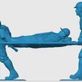 Mô hình 3D Đội Quân Y Khiêng Cáng Thế Chiến I (WW1) Chi Tiết Cao - Thumbnail 3