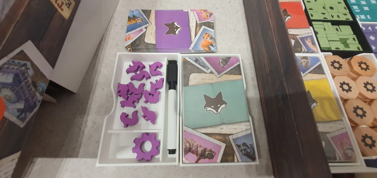 Bộ khay đựng (Organizer) cho board game The Fox Experiment Wooden Edition (4 người chơi) - Image 2