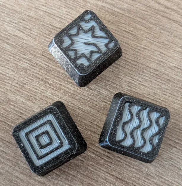 Keycap phẳng Cherry MX với họa tiết vân bề mặt - Image 1