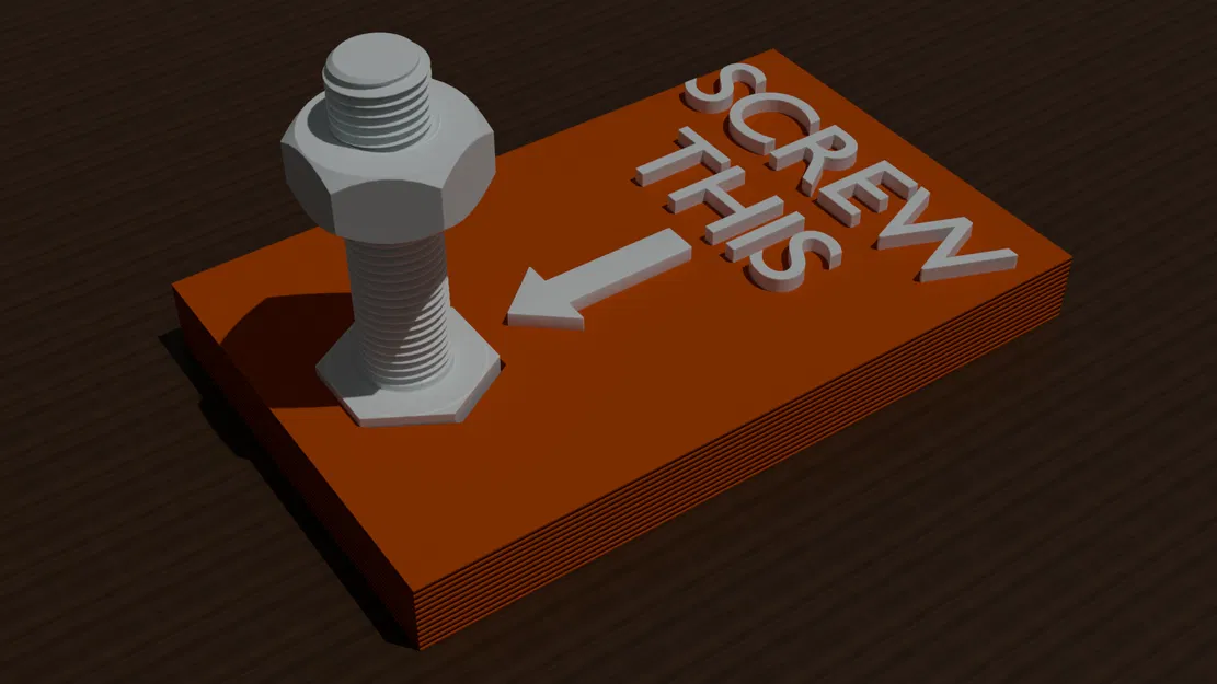 Mô hình biển báo "Screw This" vui nhộn trang trí bàn làm việc - Image 1